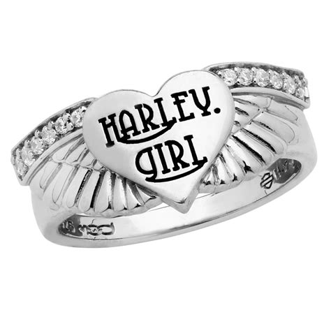 Ladies Harley-Davidson ® Sterling Silver Harley Girl Ring by Mod ...