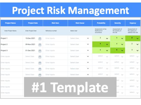 Project Risk Management Template Project Management Software Online Tools