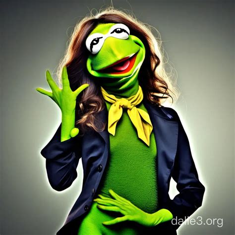 Kermit The Frog Transformed Into A Woman Dalle3 Ai