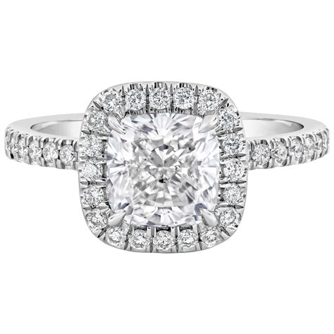 Roman Malakov GIA Certified 2 01 Carat Cushion Cut Diamond Halo