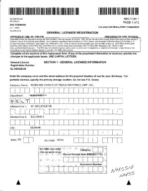 Fillable Online Gl Registration Form From Rohm And Haas Electronic