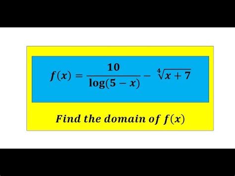 Beautiful Math Find The Domain Of F X Finding The Domain Of A