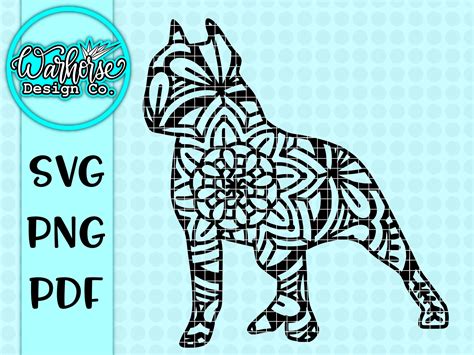 Pitbull Mandala Svg Pitbull Svg Dog Svg Dog Mandala Svg Etsy