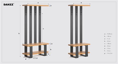 Wieszak Industrialny Mount Z Litego Drewna Danzz