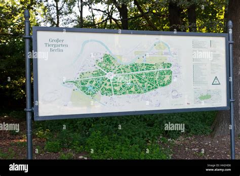 A Map of the Tiergarten Park in Berlin, Germany Stock Photo - Alamy