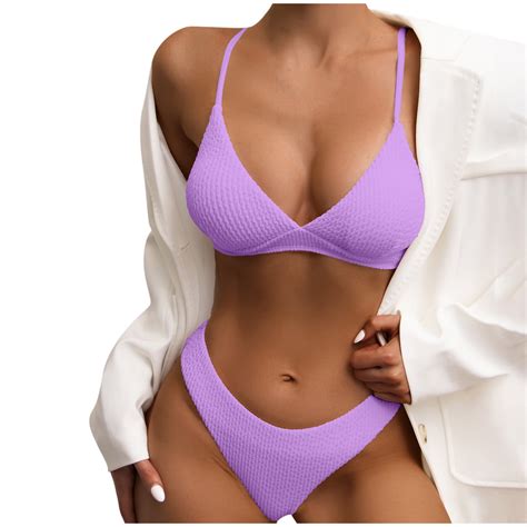 Beai Swimsuits For Curvy Women Black Halter Bikini Sets For Women Womens Piece Modest