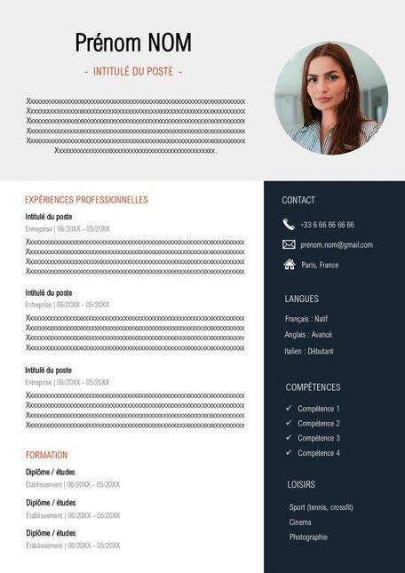 Exemple Cv D Taill Gratuit Mod Le Word Cr Er Cv