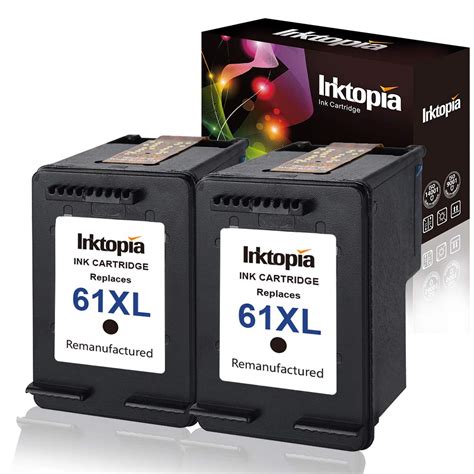 Inktopia Remanufactured Ink Cartridge For HP 61 XL 61XL 2 Black