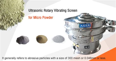 Ultrasonic Rotary Vibrating Screen For Micro Powder Dahan Vibration