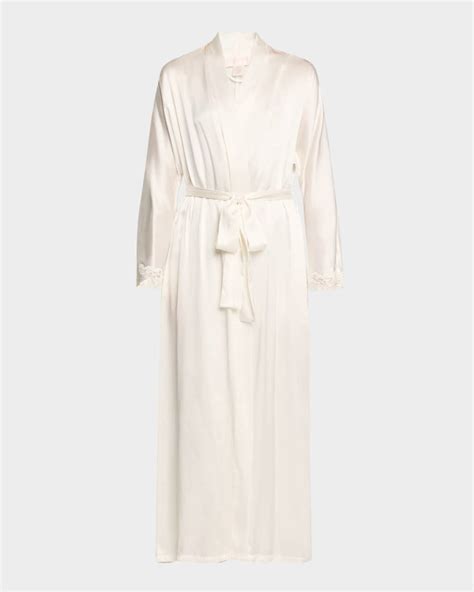 Christine Lingerie Bijoux Long Silk Robe Neiman Marcus