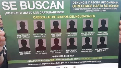 Foto Medellín Tiene Nuevo Cartel De Los Más Buscados Ofrecen Hasta 50