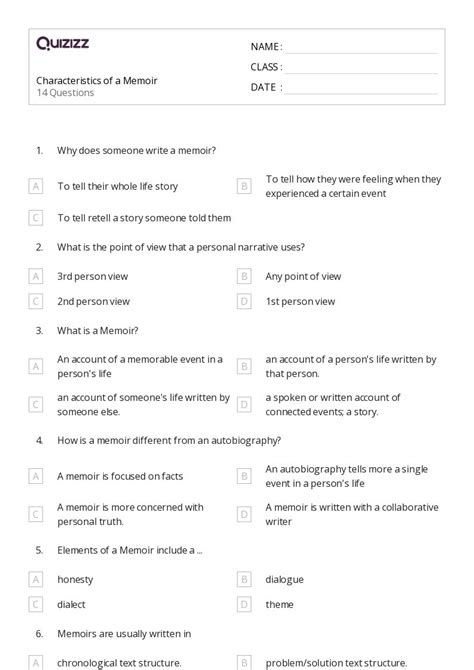 Comparing And Contrasting Characters Worksheets For Th Year On