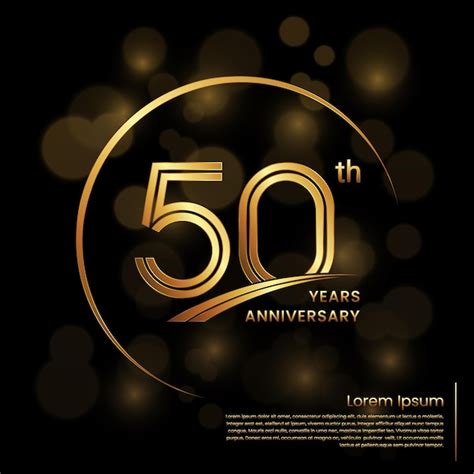 Premium Vector 50th Anniversary Logo Design With Double Line Numbers