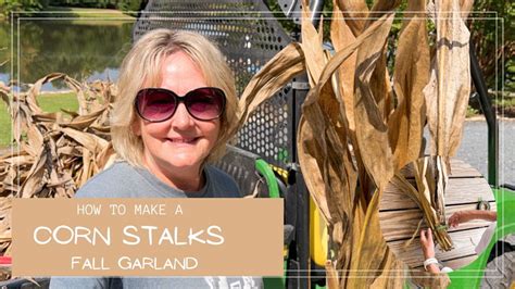 How To Make A Corn Stalks Fall Garland Youtube