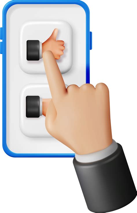 3d Thumbs Up And Thumbs Down Gestures In Phone 35710641 Png