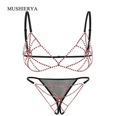 Women Hollow Bikini Sexy Lingerie Set Jewelry Sexy Body Necklace Chain