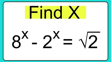 Nice Algebra Math Simplification Find The Value Of X YouTube