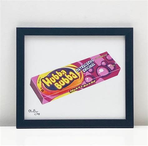 Hubba Bubba Bubblegum Limited Edition Giclée Fine Art Print Etsy