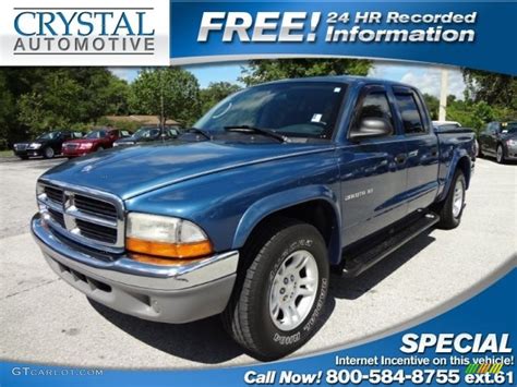 2002 Atlantic Blue Pearl Dodge Dakota Slt Quad Cab 67961996 Photo 13 Car