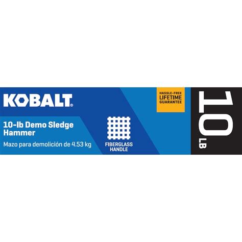 Kobalt 10-lb Polished Face Steel Head Fiberglass Demolition Sledge ...