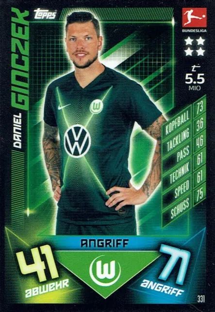 MATCH ATTAX 19 20 Bundesliga 2019 2020 Fond Carte Numéro 331 Daniel