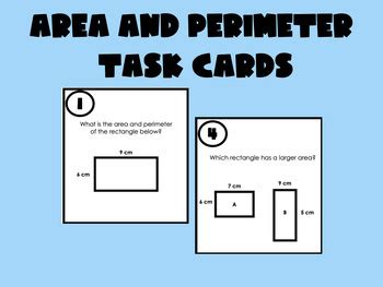 Area And Perimeter Task Cards Third Grade By Meet Mrs Monty Tpt