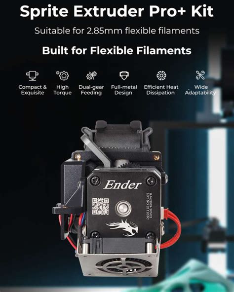 Sprite Extruder Pro+ Kit for 2.85mm Flexible Filaments – 3D Printer ...