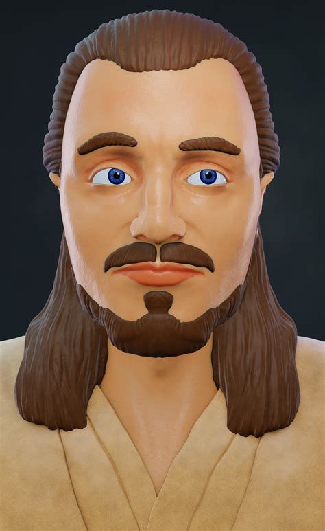 Ryan King Qui Gon Jinn Blender 3d Character