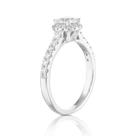 Eternal Diamond 18ct White Gold 1ct Total Round Halo Ring Ernest Jones