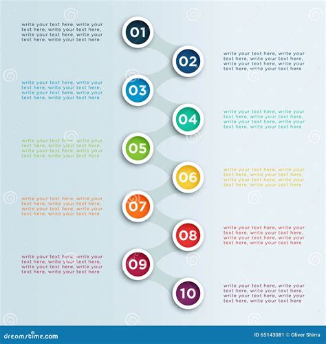 Number Linked Bullet Points In Circles Infographic Template Stock