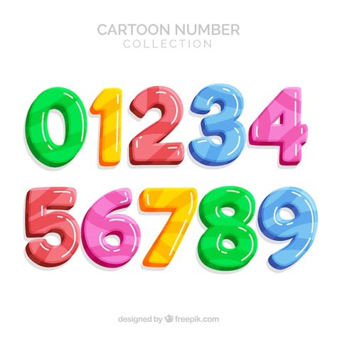 Premium Vector Colorful Number Collection