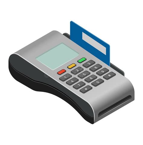 Payment Machine Vector Pos Banking Terminal For Credit Card To Pay Atm