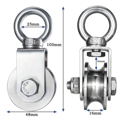 SHMSHNG Poulie De Poulie Pour Cordes En Acier Inoxydable 304 Charge