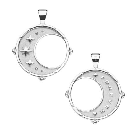 Forever Moon And Back Pendant Coin In Silver Jane Win Jewelry