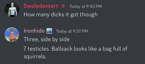 Ballsack looks like a bag full of squirrels : r/BrandNewSentence