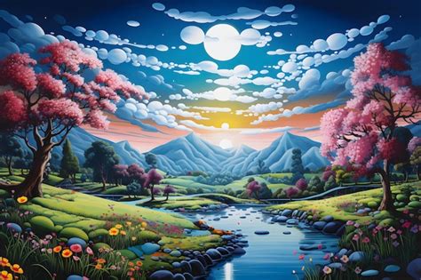 Premium AI Image | the surrealism of nature view