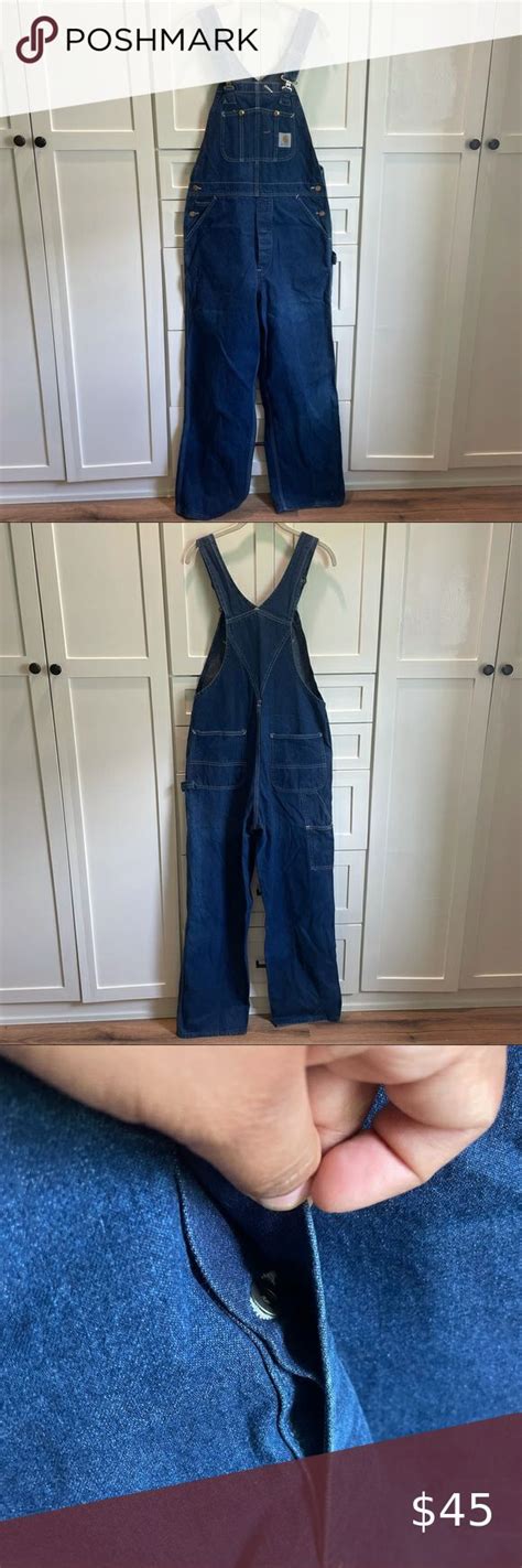 Carhartt Mens Loose Fit Denim Bib Overall Size 32x32 In 2022 Bib