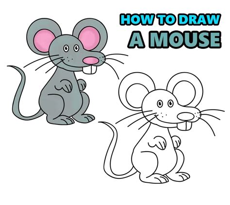 How To Draw A Mouse For Kids Step By Step