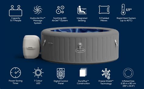 Santorini Hydrojet Hot Tub Saluspa Canada Bestway Spa