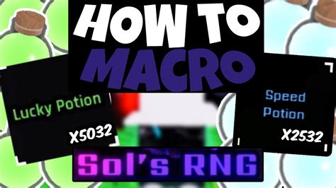 THE BEST NEW MACROS For SOLS RNG ERA 8 YouTube