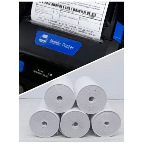 Jual Kertas Printer Thermal Bluetooth Sticker 80 Mm X 10 Meter Shopee