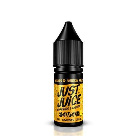 Just Juice Mango Passion Fruit 5050 Freebase E Liquid Vape Uk