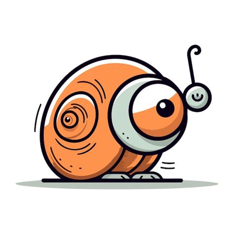 Premium Vector Cartoon Funny Snail Vector Illustration Isolated On