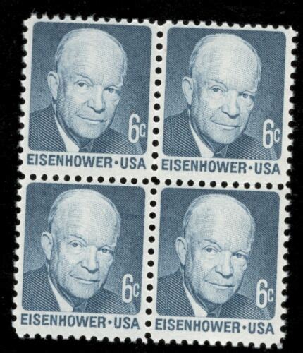 US 1393 6c Dwight David Eisenhower Block Of 4 MNH 1970 EBay