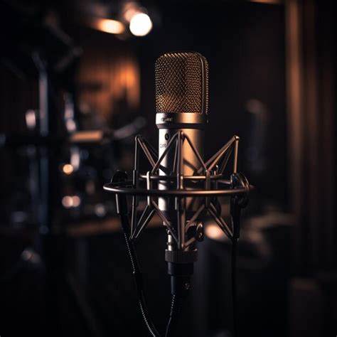 Premium AI Image | microphone music studio