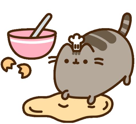 Pusheen Cooking Sticker Pusheen Cooking Discover And Share GIFs