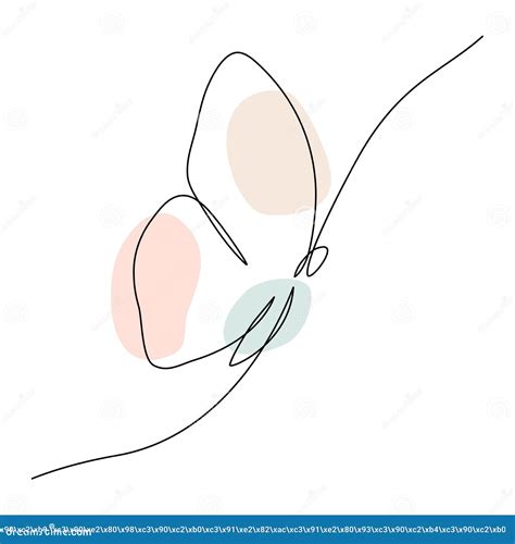 Butterfly Continuous One Line Drawing Stock Illustration Illustration