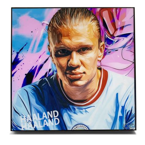 Erling Haaland Pop Art Poster HAALAND By Keetatat Sitthiket