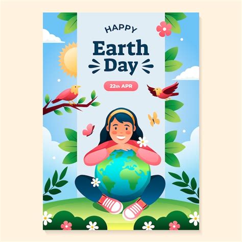 Premium Vector Earth Day Hand Drawn Poster