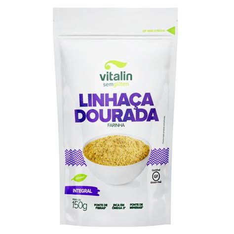 Farinha de Linhaça Dourada Integral Vitalin Pouch 150g Korin Tijuca